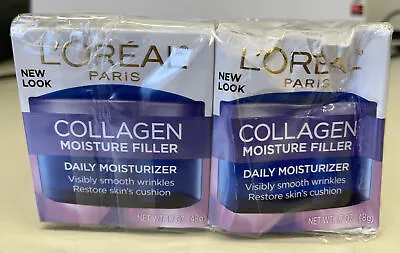 $19.99 • Buy Lot Of 2 - Loreal Paris Fragrance Free Collagen Moisture Filler Day 1.7oz - DMG
