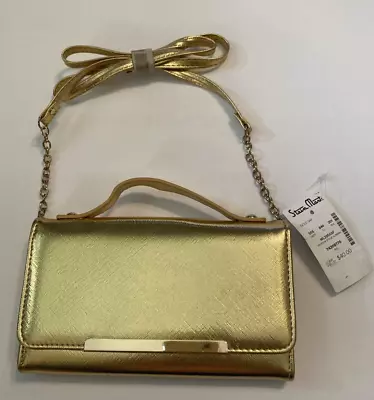 New Envelope Clutch Bag Crossbody Purse Party Prom Formal Shoulder Gold Metallic • $16.61