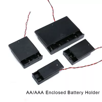 AA/AAA X 1/5/10PCS Enclosed Battery Holder Storage Case Box With Switch Wires • $14.29