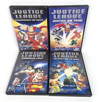 X4 Justice League Animated Series Plus Starcrossed Movie DVD R4 • $29.95