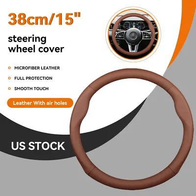 Universal Car Steering Wheel Cover Leather 15  Steering Wheel Cover All Season  • $27.99