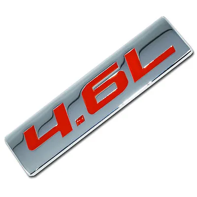 Chrome/red Metal 4.6l Engine Race Motor Swap Emblem Badge For Trunk Hood Door • $8.40