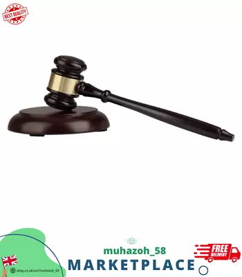 Sourcemall Wooden Gavel And Block For Lawyer Judge Auction Sale • £16.79