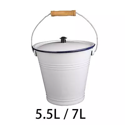 Enamel Bucket Milk Bucket Vintage Bucket Farmhouse Styles Water Bucket Pails For • $49.40