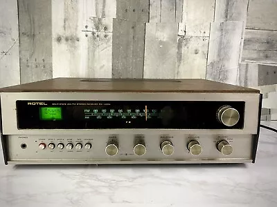 Vintage ROTEL Silver Face Wood RX-400A Stereo Receiver (Works READ DESCRIPTION) • $129.99