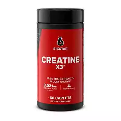 Six Star Creatine X3 Caplet - 60 Count • $14