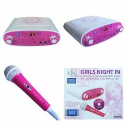 £19.95 • Buy Easy Karaoke 'Girls Night In' Bluetooth® Party Machine + 1 Microphone & CD