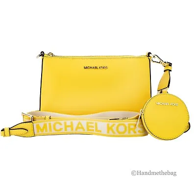 Michael Kors Jet Set Daffodil Vegan Crossbody Tech Attachment Bag Purse • $114