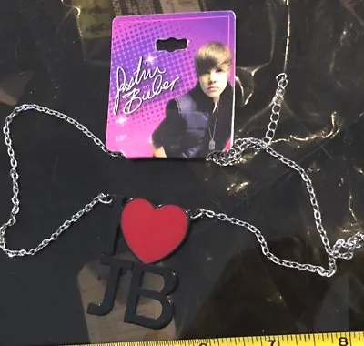 £3.45 • Buy Necklace Justin Bieber JB I Heart JB Jewellery Claires Official RRP £5