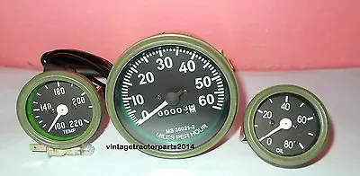 Willys Jeep Speedometer Temperature Gauge Oil Pressure Gauge Set Military Trucks • $30.69