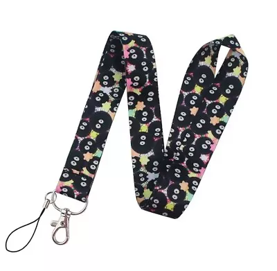 TOTORO & KIKI'S SOOT SPRITE Anime 17.7  Lanyard ID Badge Key Holder Neck Strap • $9.95