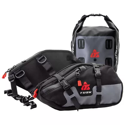 Tusk Traverse Pannier Bags With X-Small Dry Duffel Tail Bag Motorcycle • $136