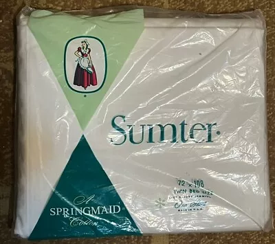 Vintage Twin Springmaid White Sheet Cotton/ Package • $19.99