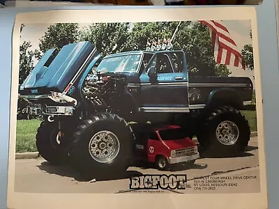 VINTAGE BIGFOOT MONSTER TRUCK 1982  8X10 PHOTO HERO CARD Nice And Rare! • $250