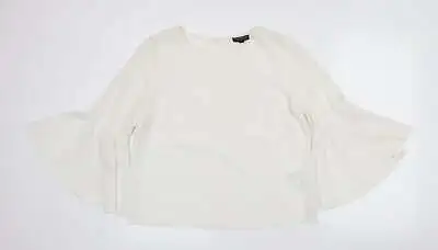 £3.50 • Buy Topshop Womens White Polyester Kimono Blouse Size 10 Round Neck