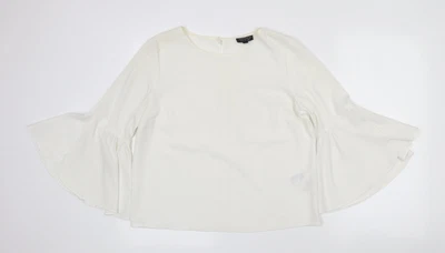 £3.50 • Buy Topshop Womens White Polyester Kimono Blouse Size 10 Round Neck