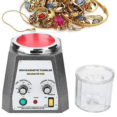 Polisher Polisher Machine Professional Magnetic Tumbler Jewelry Polisher • £215.60