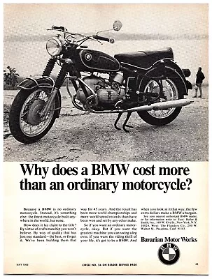 Vintage Original - 1969 BMW Motorcycles - Original Print Ad (8x11) • $4.80