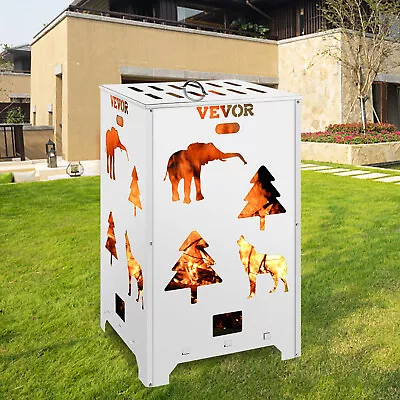 Burn Barrel Incinerator Barrel Carbon Steel Waste Burning Cage Yard Garbage Bin • $104.89