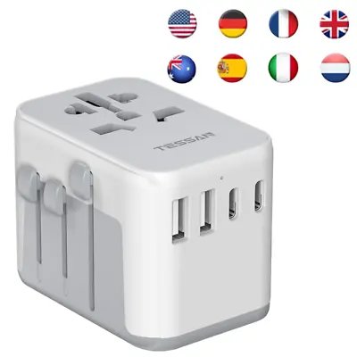 $34.09 • Buy Worldwide Travel Power Adapter Wall Socket For AUS To Europe Germany Iceland UK