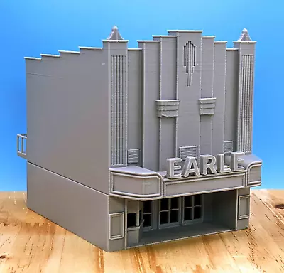 N Scale - North Carolina Mt Airy Earle Movie Theater - 1:160 Scale Building • $22.99