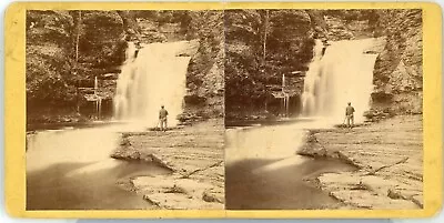 Milford PA: Sawkill Falls Summit Of Main Falls ~1870 Pike Co. Pennsylvania W94 • $11.97