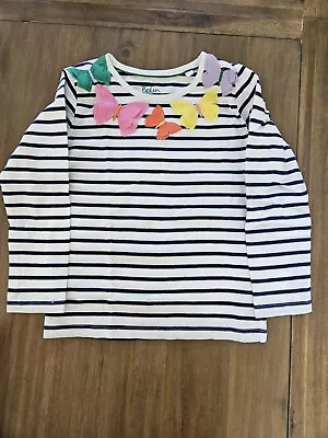 Mini Boden Girls Butterfly Long Sleeve Shirt Size 5/6 • $8