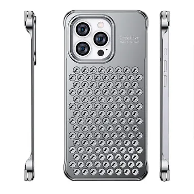 For IPhone 15 14 Case Aluminum Alloy Heat Dissipation Cooling Metallic Cover • $21.99