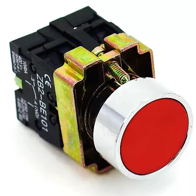 ( 10 ) Push Button Fits XB2-BA42 Red Momentary 1NO 1NC YC-XB2-BA42-11 • $99.99