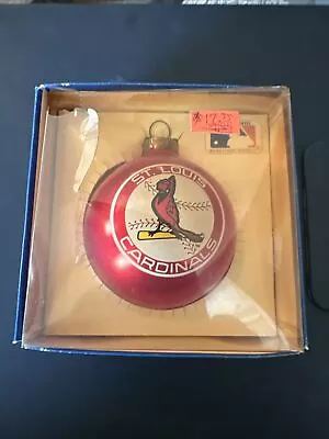 Vintage 80s St. Louis Cardinals Christmas Tree Ornament Baseball MLB • $19.95