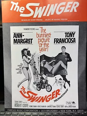 1966 ANN-MARGRET Movie Sheet Music THE SWINGER • $8