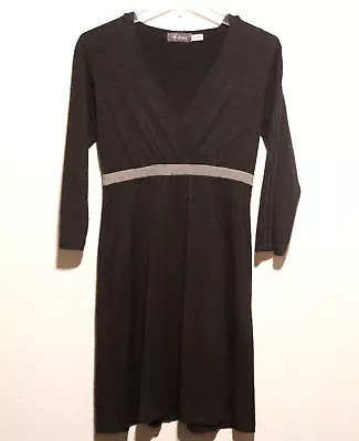 Ibex Hooded 3/4 Sleeve Dress Women's Small Black 100% Merino Wool USA Made • $49.99