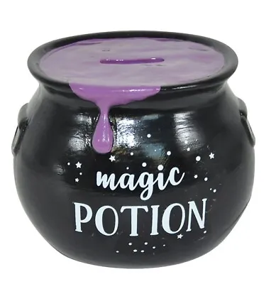 Wizard Magic Potion Money Bank Purple Witch Magical Piggy Bank Savings Coin • £6.49