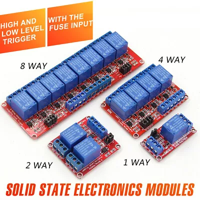 $11.98 • Buy 5V Or 12V 1-2-4-8 Channel Relay High Low Level Optocoupler Module For Arduino PI