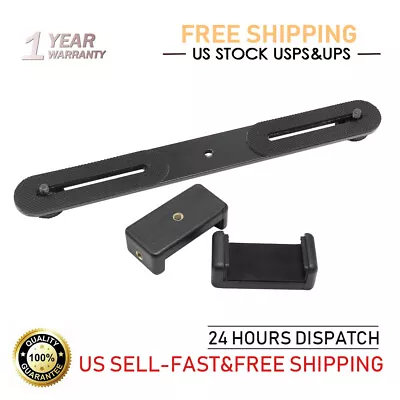 1/4  Dual Camera Mount Flash Bracket Extension Bar US Stock • $8.62