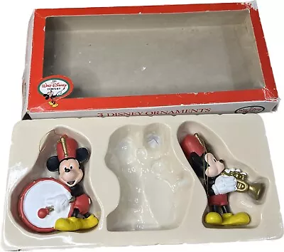 Kurt Adler Set Mickey Mouse Xmas Ornaments Disney Marching Band Drum Trumpst • $19.99