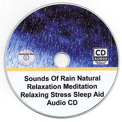 Sounds Of Rain Natural Relaxation Meditation Relaxing Stress Sleep Aid Audio CD • £4.49