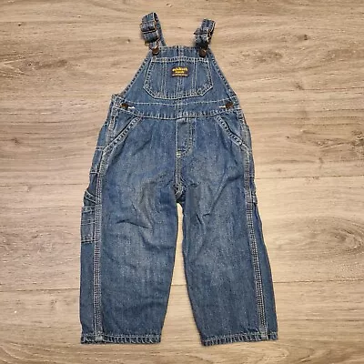 Vintage Osh Kosh Carpenter Dungarees Blue Denim 18 Months Baby Overalls Unisex • £20