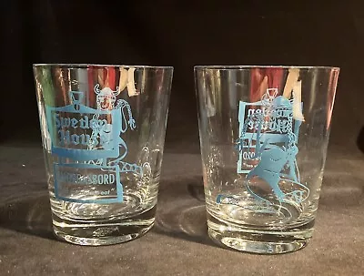 2 Sweden House Smorgasbord Restaurant Rock Glasses Blue Clear • $25