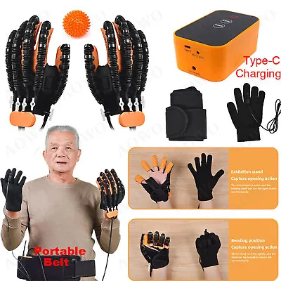 R+L Hand Function Rehabilitation Robot Gloves Finger Hemiplegia Recovery Trainer • $108