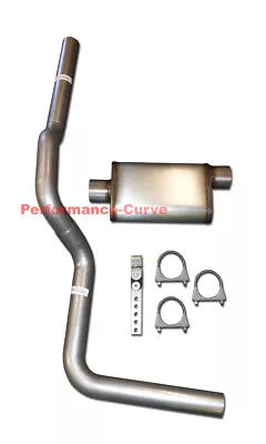 Fits 88-06 Chevy Silverado Mandrel Bent Exhaust W/ 14  MaxFlow Muffler • $149.95