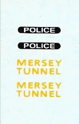 Dinky 255 Landrover | Mersey Tunnel Police | Transfer/Decal • £1.95