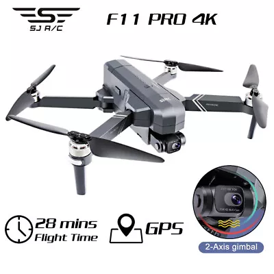 SJRC F11 4K Pro GPS Drone 5G Wifi FPV 4K HD Camera 50X Zoom Gimbal RC Drone • $496.20