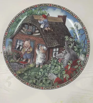 Knowles The Three Little Pigs Plate 1988 Karen Pritchett Once Upon A Time Plate • $24.95