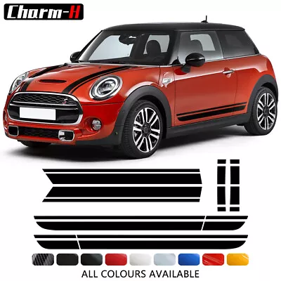 Car Hood Stripes Side Skirt Decal Trunk Sticker For Mini Cooper F56 2014+ Hatch • $23.32