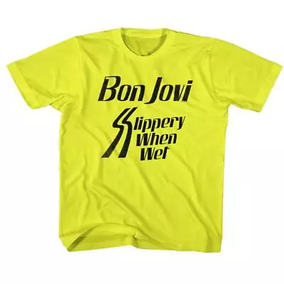 £16.30 • Buy Bon Jovi Slippery When Wet Yellow Children's T-Shirt