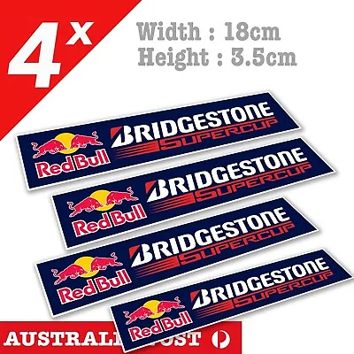 Red Bull Bridgestone Racing Cup Laptop  Car  Vinyl  Sticker  • $7.50