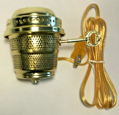 New Brass Electric Burner With 6ft. Gold Cord For Aladdin Brand Lamps #EB243 • $54.45