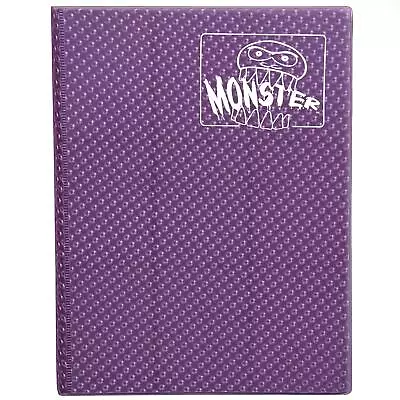 Monster Binder - 9 Pocket Trading Card Album - Holofoil Purple (Anti-Theft • $30.05