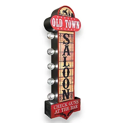 Saloon Double Sided Vintage Inspired 25  Battery Operated Marquee LED Sign • $65